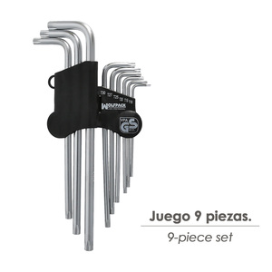 Jeu de clés Torx en forme de L, 9 pièces, longues, anti-effraction - Product Image 3