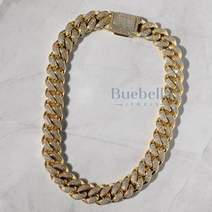 Collar de cadena de eslabones cubanos chapados en oro de 18 quilates de 19mm para hombres con diamante de plata 925 VVS Moissanite joyería estilo Hip Hop - Product Image 3