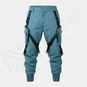 Pantalons de travail cargo pour hommes avec poches latérales, pantalons de mode pour hommes, coupe régulière, décontractés, couleur personnalisée, pantalons cargo, tissus durables - Product Image 1