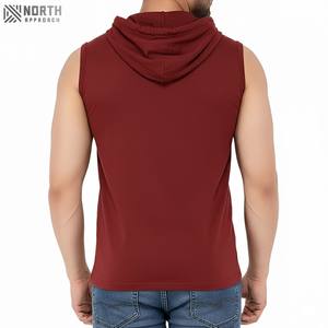 <b>Sleeveless</b> Hooded Sweatshirt For Gym Summer Streetwear Heat Transfer & Bubble Printing Lightweight Breathable Oversized Hoodies - Product Image 2