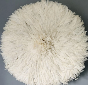 Juego de 3 sombreros de Juju africanos bohemios hechos a mano en blanco/crema/Marfil, decoración de pared, tapices de bambú para decoración del hogar - Product Image 1