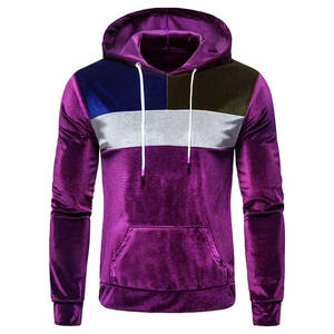 เสื้อฮู้ด Velour คุณภาพสูงทําเองโลโก้ Velour Hoodies โลโก้ที่กําหนดเองขนาดใหญ่เสื้อฮู้ดผ้าฝ้ายขนแกะ Velour - Product Image 3