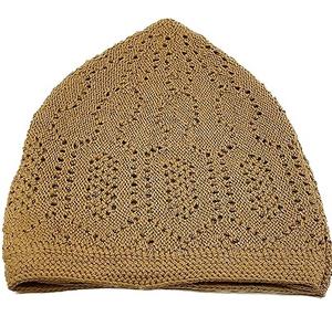 Nuevo diseño hecho a mano moda musulmana elegante Kufi Kofi Cap Top exigido logotipo personalizado oración islámica malla gorras sombreros de Pakistán - Product Image 3