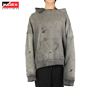 Pulls à capuche d'hiver à épaules tombantes pour hommes avec logos personnalisés Couleurs et tailles personnalisées Coupe régulière lourde Vente en gros - Product Image 3