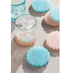 Posavasos de resina decorativo con centro de mesa de piedra de ágata - Product Image 4