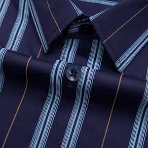 Camisa de Vestir para Hombre Aristino, Corte Entallado, Cuello Mao, Rayas, Antiarrugas, Transpirable, ALS0920S4, Precio de Mayoreo, Producto Destacado - Product Image 3