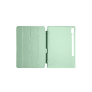 Étui à trois volets en or rose pour Samsung Galaxy Tab S9 Plus, en cuir PU premium, avec support pour stylet - Product Image 3