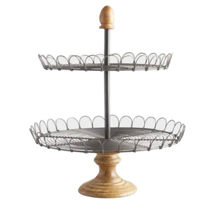 Soporte de Metal para servir pasteles de frutas de alta venta Estilo moderno Servidor de pasteles personalizado Soporte de pastel de metal de aluminio - Product Image 3