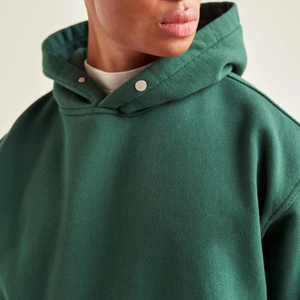 Sweats à capuche et sweatshirts pour hommes en coton biologique 100% avec logo personnalisé pulls à capuche surdimensionnés avec épaules tombantes fabricants de haute qualité - Product Image 2