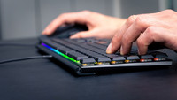 Teclado mecánico original CHERRY MX 10.0N RGB con cable de perfil bajo para juegos, negro Cable desmontable, interruptores MX LP, iluminación RGB