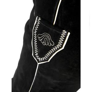 กางเกงหนังบาวาเรียนสำหรับผู้ชาย สีน้ำตาล ผ้าแคนวาสวินเทจ ปักลาย ปรับแต่งสีได้ ราคาประหยัด - Product Image 4