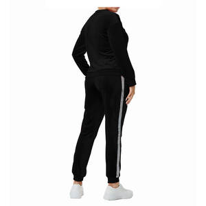 Ensemble de survêtement décontracté d'hiver en velours brodé, couleur personnalisée, pour jogging, course à pied, entraînement, haut et bas, 2026 - Product Image 4
