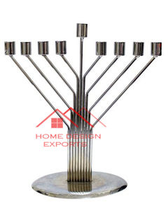 Vente chaude De Luxe Menorah De Noël Décoratif À La Main Designer Bougeoir Personnalisé Diamant Dernière Conception En Métal - Product Image 2