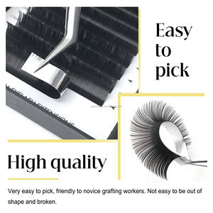 Mat Gri Siyah Tekli Klasik El Yapımı Düz Elips Kirpik Ekstensiyonu 0.12/0.15/0.2mm Kalınlık Süper Yumuşak Hava Kaşmir - Product Image 6