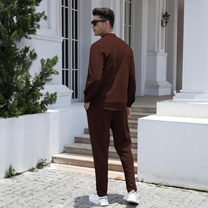 Ensemble décontracté d'été 2 pièces pour homme : Chemise à manches longues boutonnée et pantalon ample respirant à séchage rapide, haute qualité, avec poches, idéal pour le yoga - Product Image 4
