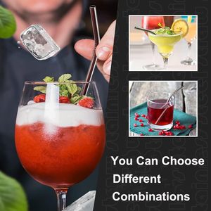 Vente directe en usine Brosse de nettoyage incluse Pailles en acier inoxydable utilisées pour les boissons Café Milkshakes Pailles en métal réutilisables - Product Image 6