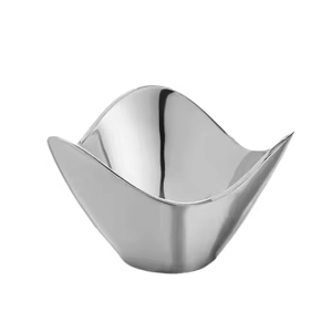 ชามเสิร์ฟผลไม้ดีไซน์ใหม่ทำจากโลหะชามเสิร์ฟอาหารทรงรีสีเงิน - Product Image 6