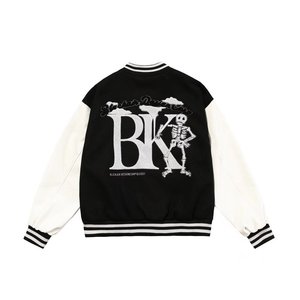 Bomber de baseball à manches en cuir avec broderie chenille personnalisée de qualité supérieure Veste universitaire Letterman pour hommes - Product Image 6