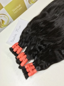 ผมต่อคุณภาพสูง 75 ซม. ผมแท้เวียดนาม 100% สีธรรมชาติ ปลายหนา จัดเรียงเกล็ดผม แบบรัสเซีย จำนวนมาก - Product Image 2