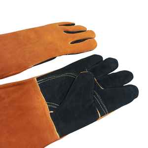 Guantes de Barbacoa ISONZ, Guantes de Trabajo para Chimeneas, Guantes de Soldadura de Cuero, Protección Contra Altas Temperaturas, Forro Suave Sin Silicona de 14 Pulgadas - Product Image 5