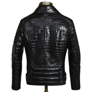 Veste en cuir véritable pour homme, col montant, logo frontal, haute qualité, personnalisable, séchage rapide, respirante, décontractée, service OEM - Product Image 5