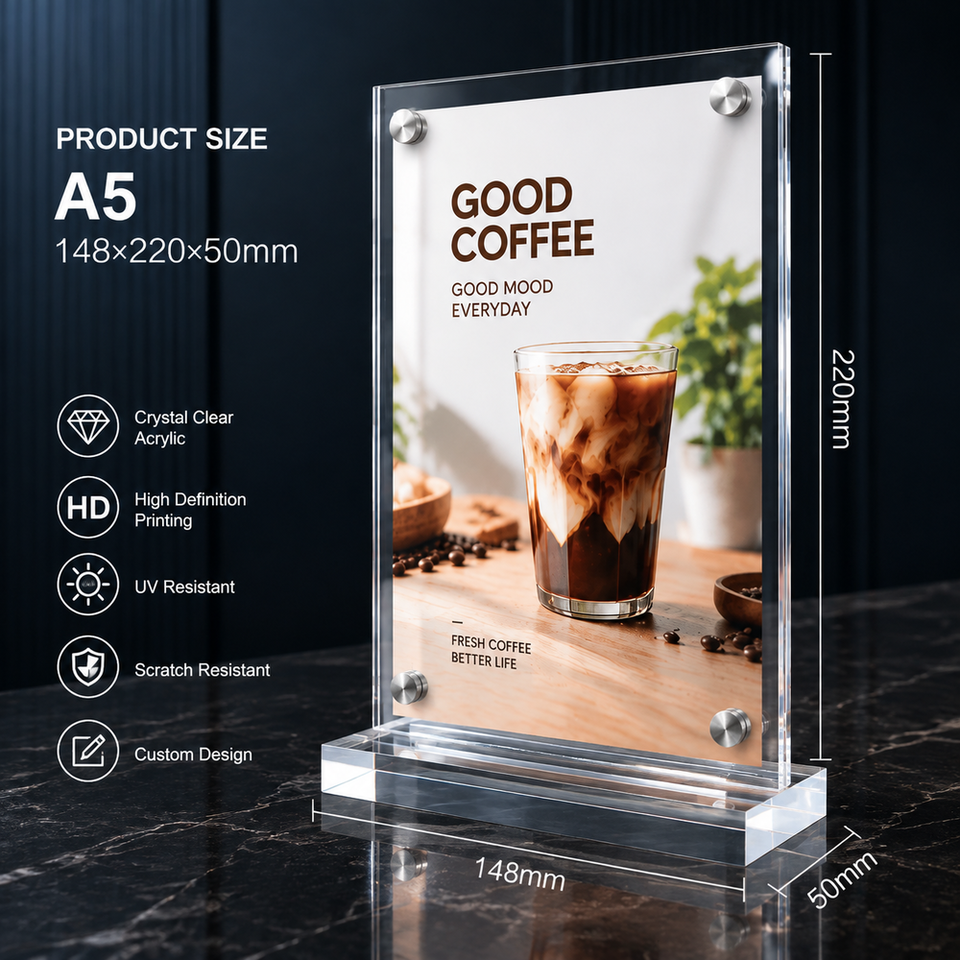 Custom Acrylic Standee Table Display Clear Plastic Sign for Premium ...