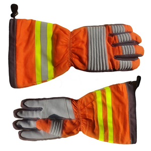 Gant de pompier haute visibilité étanche résistant aux coupures ignifuge pompier cuir sécurité coton structurel gants de pompier - Product Image 4