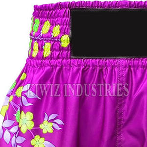 Pantalones cortos de Muay Thai al por mayor más vendidos 2024 sólidos transpirables de secado rápido de cintura alta cierre elástico ligero - Product Image 2
