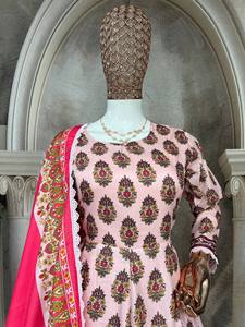 Lanzamiento del Nuevo Vestido Anarkali de Diseño Moderno para Fiestas, Tela de Algodón Cambray Puro y Pesado con Estampado Digital - Product Image 5