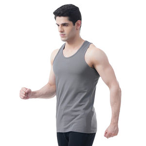 Usine directe Logo personnalisé hommes Muscle Fit débardeur 100% coton tricoté à manches courtes entraînement T-Shirt décontracté Plus respirant - Product Image 1