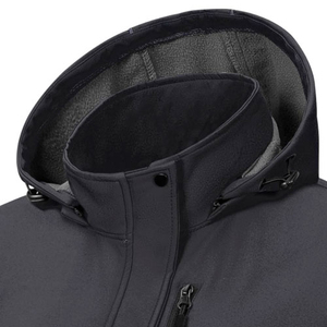 100% ropa de tela de poliéster invierno venta al por mayor Softshell mujeres cortavientos impermeable transpirable con capucha chaquetas al aire libre - Product Image 5