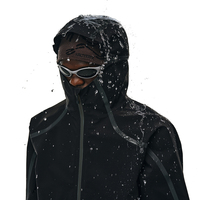 Veste coupe-vent surdimensionnée tendance, veste de chasse et de randonnée en plein air pour hommes, veste de montagne imperméable pour homme