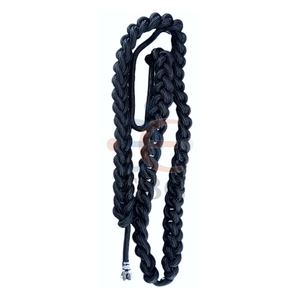 Factory Plain Whistle Cord Lanyards for Promotion & Security Uniform Whistle Cords Supply with <b>Chrome</b> / Gold <b>Hook</b> - Product Image 1