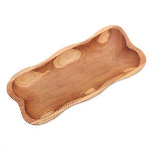 Plateau en bois de forme organique Artisan-Pièce décorative sculptée pour embrasser la beauté de la nature - Product Image 6