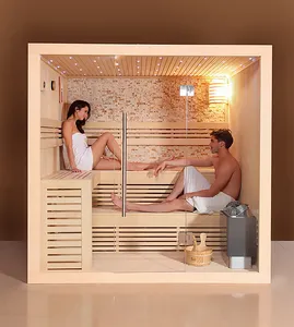 Suana SAA CE Dry Steam Sauna Room Indoor Suana Room With Harvia Electric Heating Sauna Stove