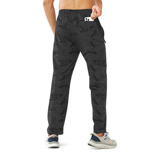Pantalons pour hommes d'usine de haute qualité Streetwear tissu tricoté conceptions de logo personnalisé pantalons de jogging empilés avec poche pour hommes - Product Image 5