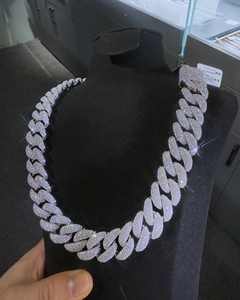 Or blanc 14 carats VVS1 Moissanite Diamond Princess Cut dans le style hip-hop comprend de l'argent sterling 925 et un testeur de diamant Pass - Product Image 2