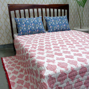 Nouvelle tendance indienne traditionnelle main bloc imprimé coton biologique Voile Dohar reine taille lit couvertures doux doux approvisionnement en vrac - Product Image 5