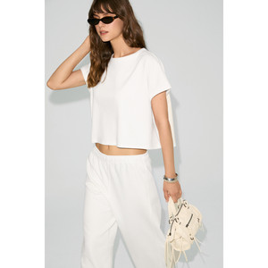 Ensemble deux pièces pour femme ETHIQUET ELIZ en coton biologique, col rond, épaules tombantes, coupe droite - Product Image 1