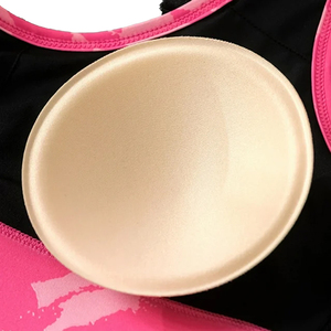 Soutien-gorge de sport pour dames à la mode avec tissu en polyester spandex conception de cou licou simple pour l'entraînement de gymnastique-disponible en grande taille - Product Image 6