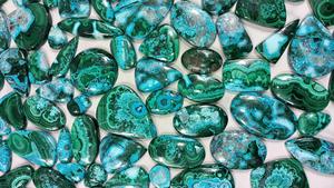 Lote de cabujones de piedras preciosas sueltas de crisocola malaquita, lote de 1 kg, venta al por mayor, joyería malaquita - Product Image 4