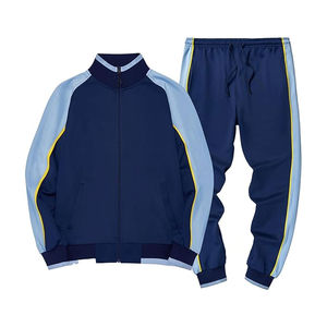 Conjunto Deportivo Casual de Invierno para Hombre 2025, Transpirable, 100% Poliéster con Forro Polar, Ropa Deportiva con Cierre de Cremallera de un Cuarto, Chándal Cálido para Entrenamiento - Product Image 1