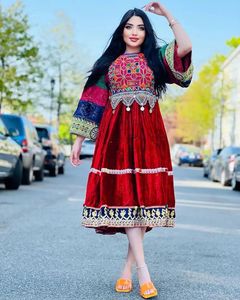 Ropa tradicional hecha a mano vestido afgano de alta calidad mejor Material afgano Vintage vestidos de mujer 0622 - Product Image 1