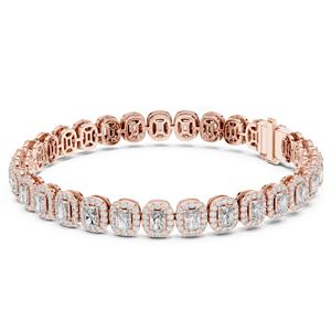 IGI Certified Radiant Cut Natural Diamond Tennis <b>Bracelet</b> Luxury 18K Solid Yellow White & <b>Rose</b> <b>Gold</b> Rhodium Plated Jewelry Gift - Product Image 1