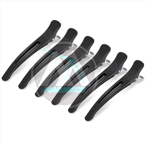 <span class=keywords><strong>Aimike</strong></span> 6 cái kẹp cắt tóc bằng silicon chuyên nghiệp dụng cụ nối tóc cắt tỉa cắt tóc không trượt không dấu vết vịt - Product Image 1