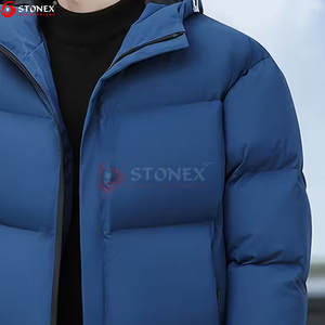 Veste matelassée décontractée à capuche pour homme, hiver, haute qualité, couleur personnalisée, fermeture éclair, teinture unie, écologique, quantité en vrac - Product Image 6