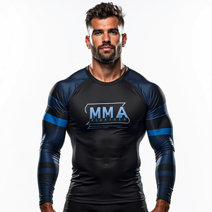 Get Lightweight Rash Guards sublimés Vente en gros MMA Gear pour Combat Sports Gym Workout Training and Athletic - Product Image 2