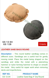 GS 12-04 Sacs de sable ronds en cuir améliorant l'esthétique de vos bijoux Outils et équipement - Product Image 2