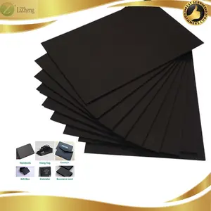 Lizheng custom printed cardboard matte black 120g 300g Virgin Wood Pulp Thick Black Paper Board and roll black boxes cardboard