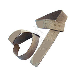 Sangles de levage écologiques légères réglables en cuir robuste pour l'entraînement en salle de sport d'haltérophilie Support de poignet sécurisé - Product Image 4